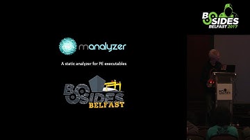 Ivan Kwiatkowski - Manalyze  a static analyzer for PE excutables