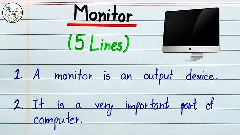 5 Lines on Computer Monitor in English - 5 Lines Short Essay on Monitor