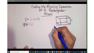 FINDING THE MISSING DIMENSION OF A RECTANGULAR PRISM 2
