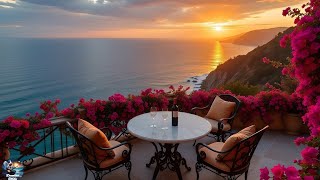 Elegant & Soft Jazz Piano in a Romantic Sunset by the Italian Sea ✨🥂 Soothing Ocean Waves Sounds 🌅 screenshot 5