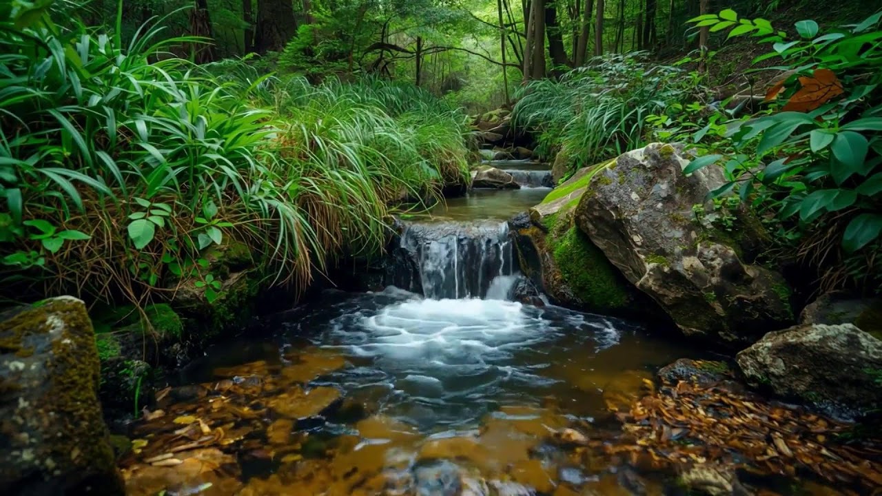 Deep Sleep River Sounds with Soft Forest Ambience