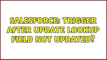 Salesforce: trigger after update lookup field not updated?