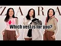 I BOUGHT 30 ZARA SWEATER VESTS SO YOU DON'T HAVE TO | Zara new in try on haul, 30 trendy vests