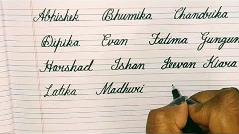 6. Cursive writing | Lesson - 6 | Writing Names