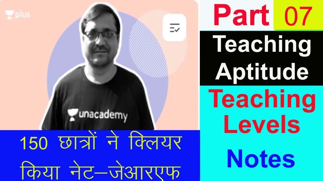 Nta Ugc Net 2021 Lecture 07 Teaching Aptitude Notes On Teaching Aptitude Youtube