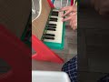 Playing dan dan kokoro hikareteku on a kids piano