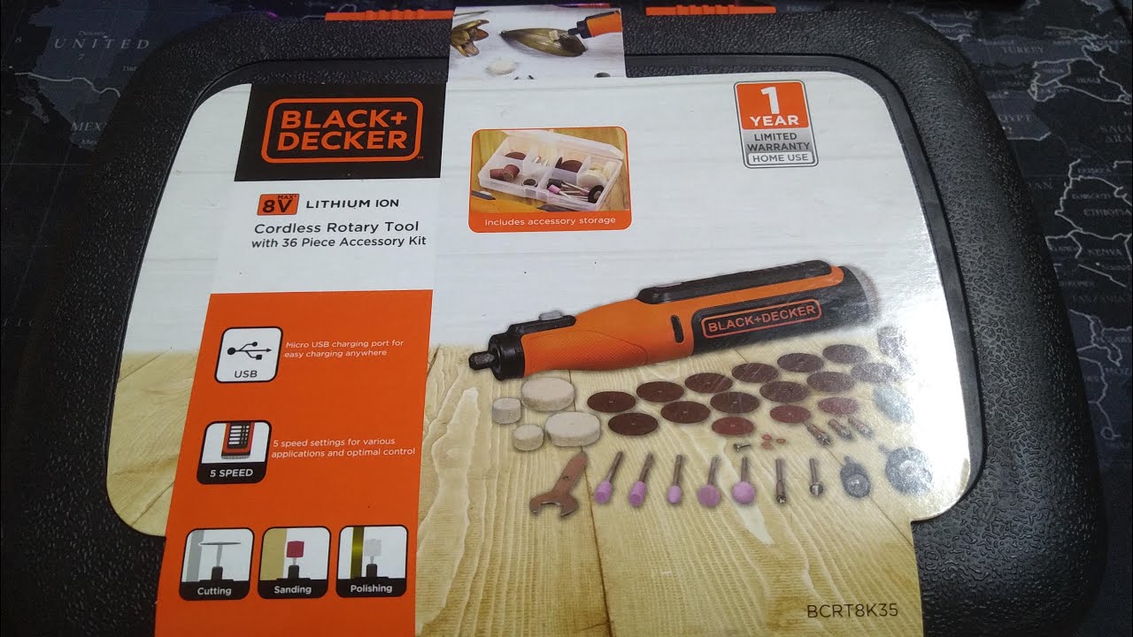 Black & Decker RTX 3 Speed Rotary Tool Box Opening 