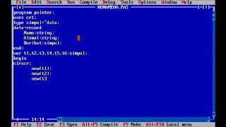 Membuat Program Pointer Menggunakan Turbo Pascal