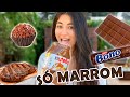 Bela 24 HORAS SÓ COMENDO COMIDA MARROM !!! BelaBagunça