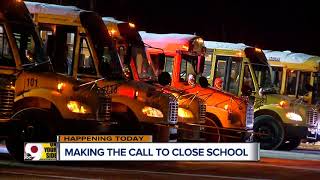 How do schools make the call to close?