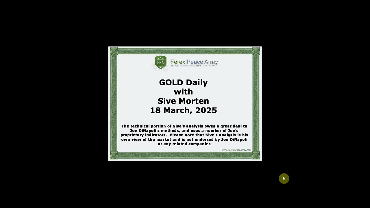 ForexPeaceArmy | Sive Morten Gold Daily Video, 03.18.2025