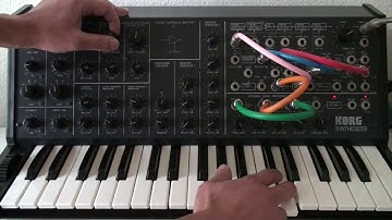 Korg MS-20 overdrive sounds with ESP looping modulation #korgms20