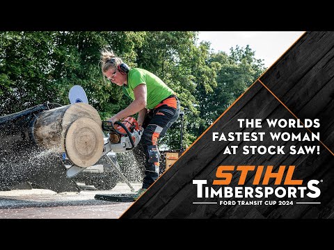 Alrun Uebing shatters Stock Saw world record – A few seconds of pure dominance! 🔥