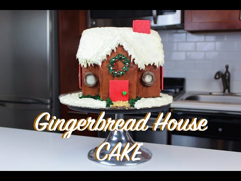 How To Make A Gingerbread House Cake | CHELSWEETS