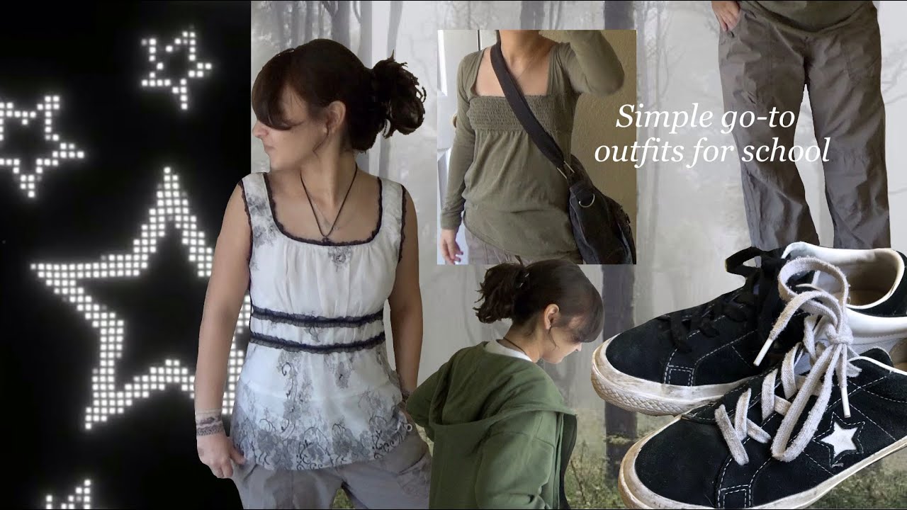 my current favorite *simple* early fall outfits 2022 (soft grunge downtown girl/skater)