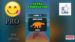 NOOB vs PRO vs HACKER in Dino Run 3D - Starcie Biegowe Gameplay screenshot 1