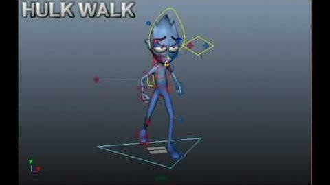 Hulk and Strut Walk Cycle First Test