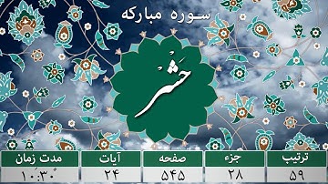 سوره حشر - ترجمه صوتی و تصویری ۱۱۴ سوره قرآن مهر