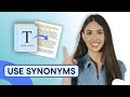 English writing use synonyms to improve your writing