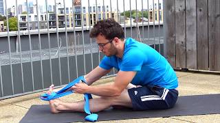 How to Strengthen your Ankle - Ankle Plantar Flexion Exercise with Elastic Band