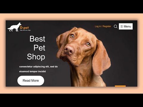 Make A Responsive Pet Shop Website Design Template Using HTML CSS Bootstrap And JavaScript
