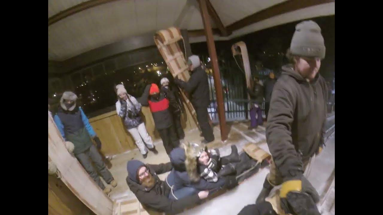 Mirror Lake (Lake Placid/North Elba, NY) Night Light Toboggan RunSunday 20 February 2022 YouTube