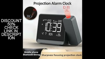 Projection Alarm Clock Wireless Sensor Weather Station with Atmosphere Night Light Temperature Displ