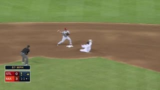 STL@MIA: Wainwright gets Stanton to hit into a pair
