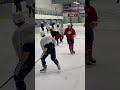 Connor Bedard practising w/ prospects, and pros.  At Scotia barn