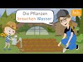 Deutsch lernen | Belinda hilft Tante Bibi im Garten | Wortschatz, Grammatik, Satzstrukturen!