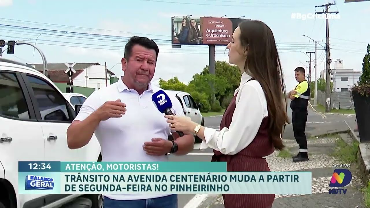 Trânsito na Avenida Centenário muda na segunda-feira em Criciúma