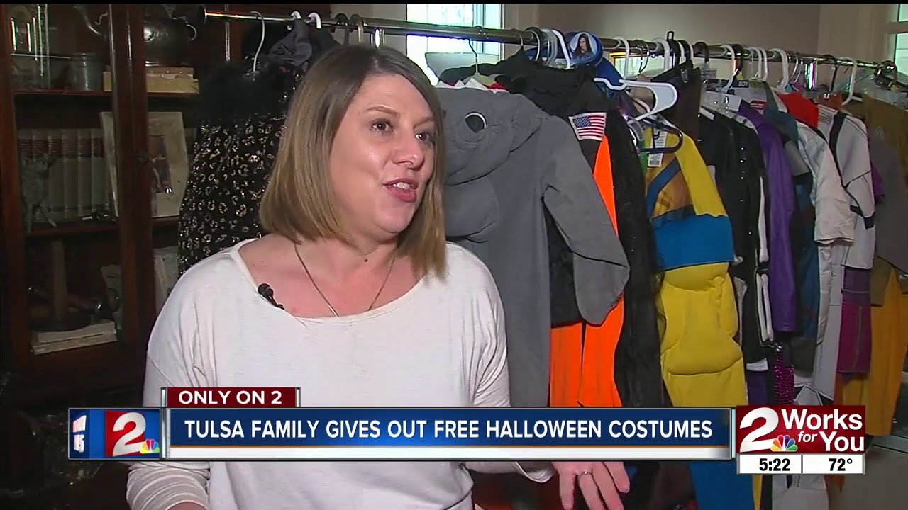 Tulsa Family Gives out free Halloween costumes YouTube