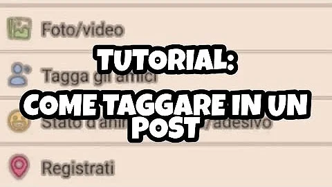 Come Taggarmi in un post?