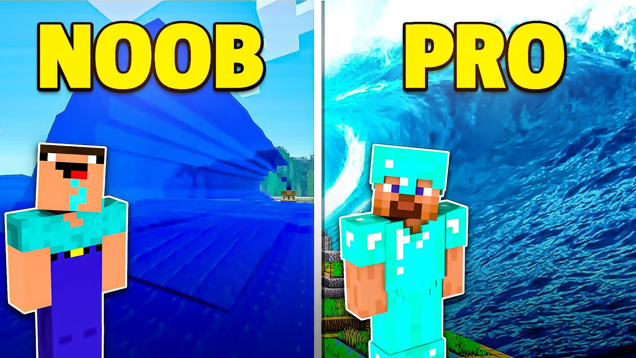 NOOB vs PRO UCIECZKA PRZED TSUNAMI! - YouTube