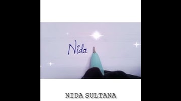 𝙉𝙄𝘿𝘼 𝙎𝙐𝙇𝙏𝘼𝙉𝘼 Name signature🖋