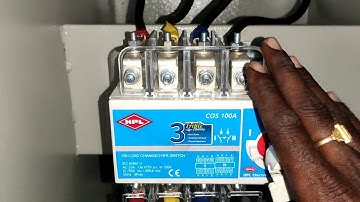 3 phase generator changeover switch connection telugu