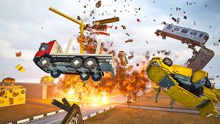 Vehicles vs Massive Shockwave | Teardown