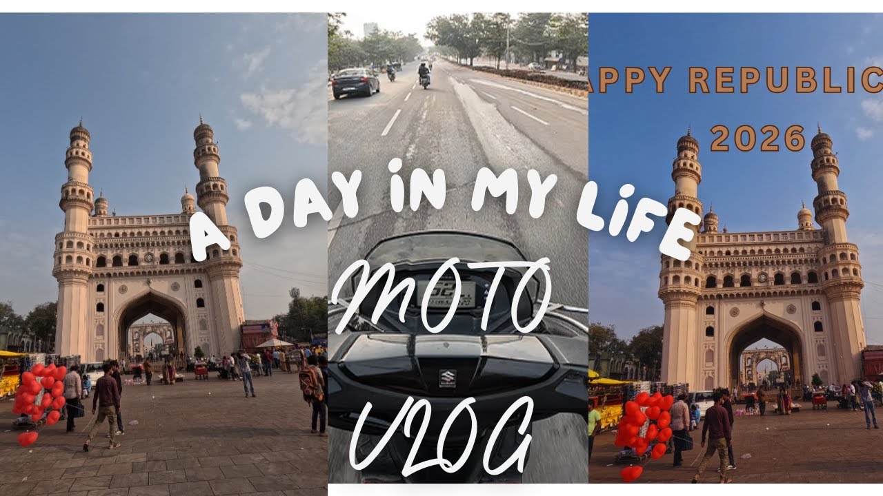Charminar Moto Vlog Hyderabad | 26 January 2026 | MBZ