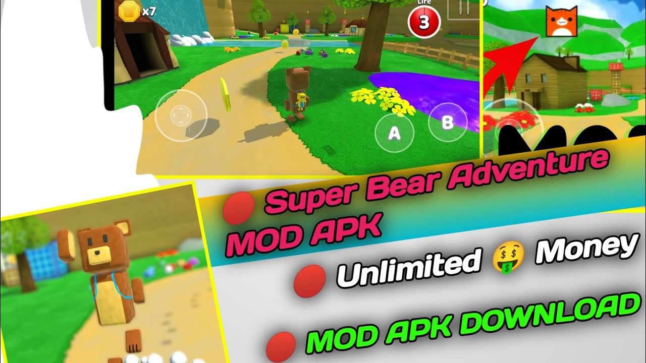 Super Bear Adventure MOD APK (Unlimited 🤑 Money AND Health)_