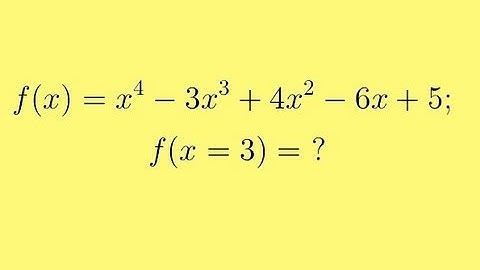 Algebra - Synthetic Division (3 of 9) Evaluate a Function