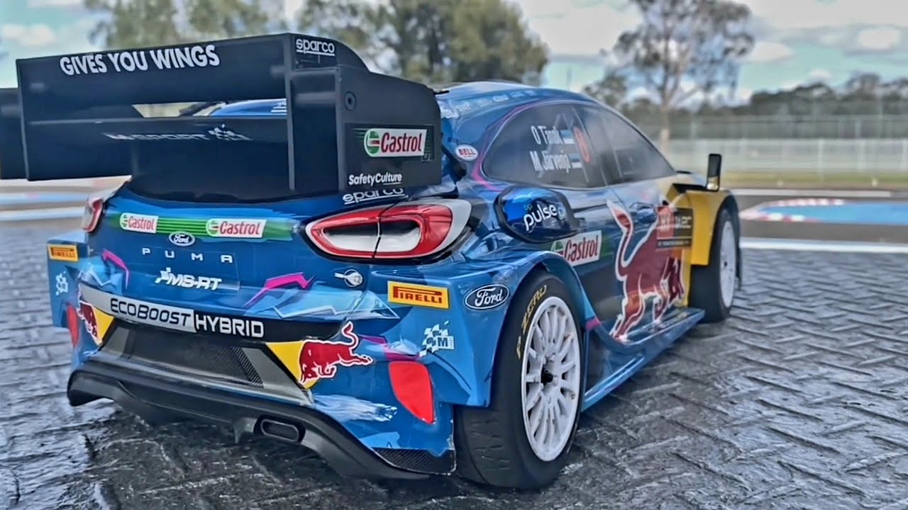 CEN RACING 1/8 SCALE FORD PUMA ON THE RACE TRACK!