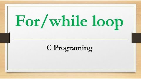 Mastering Loops in C Programming: A Comprehensive Guide to For and While Loops. #forloop #whileloop