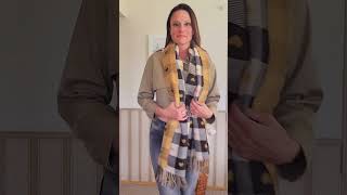 Winter Outfit, Plaid Scarf And Skinny Jeans