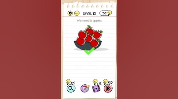 Level 53 of brain test // we need 9 apples 🍎.