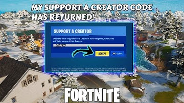 Epic Gave Me My Support A Creator Code Back! (Fortnite Battle Royale)