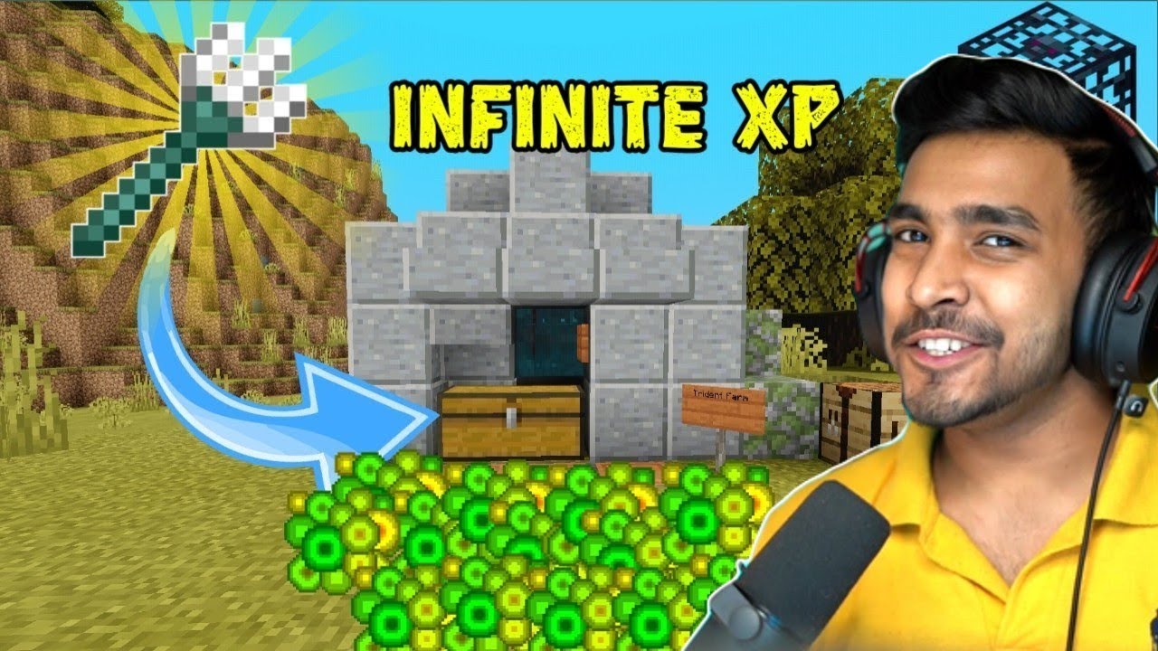 Infinite Trident Xp Glitch In Minecraft Pe 1.19 🔥 Drowned XP farm