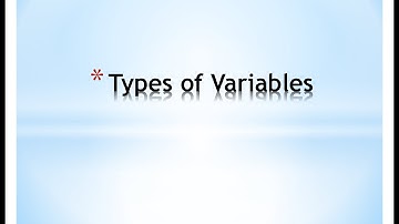 05 Types of Variables