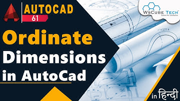AutoCad Ordinate Dimensions | Learn Ordinate Dimensions Command in AutoCad | AutoCad Tutorial #61