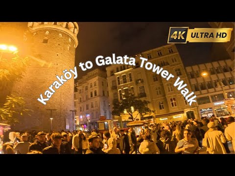 Istanbul 2025 Walking From Karaköy To Galata Tower Beautiful Evening Street Tour