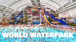 World Waterpark Blue Bullet Waterslides POV (Both) West..